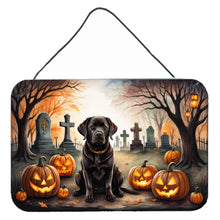 Load image into Gallery viewer, Chocolate Labrador Retriever Spooky Halloween Wall or Door Hanging Prints
