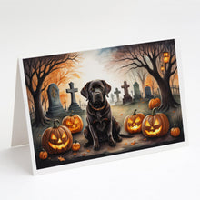 Load image into Gallery viewer, Chocolate Labrador Retriever Spooky Halloween Greeting Cards -  Blank Note Cards – 8-Pack of Artist-Designed Cards with Envelopes