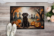 Load image into Gallery viewer, Chocolate Labrador Retriever Spooky Halloween Doormat -  18x27 Decorative Floor Mat – Indoor/Outdoor Rug