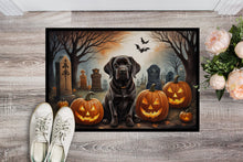 Load image into Gallery viewer, Chocolate Labrador Retriever Spooky Halloween Doormat - 24x36 Decorative Floor Mat – Indoor/Outdoor Rug with Artistic Flair