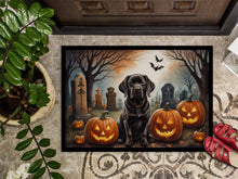 Load image into Gallery viewer, Chocolate Labrador Retriever Spooky Halloween Doormat -  18x27 Decorative Floor Mat – Indoor/Outdoor Rug