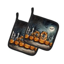 Load image into Gallery viewer, Chow Chow Spooky Halloween Pot Holders - Set of 2 Decorative Kitchen Helpers | Made in the USA