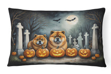 Load image into Gallery viewer, Chow Chow Spooky Halloween Fabric Decorative Pillow