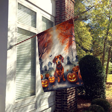 Load image into Gallery viewer, Dachshund Spooky Halloween House Flag