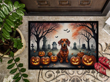 Load image into Gallery viewer, Dachshund Spooky Halloween Doormat -  18x27 Decorative Floor Mat – Indoor/Outdoor Rug