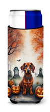 Load image into Gallery viewer, Dachshund Spooky Halloween Slim Can Huggers – Fun, Functional Drink Coolers for Every Occasion