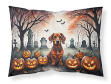 Load image into Gallery viewer, Dachshund Spooky Halloween Fabric Standard Pillowcase – Artistic Decorative Front, White Back
