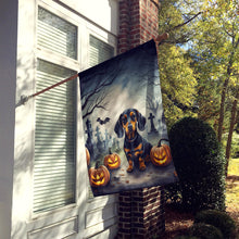 Load image into Gallery viewer, Dachshund Spooky Halloween House Flag