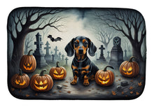 Load image into Gallery viewer, Dachshund Spooky Halloween Dish Drying Mat