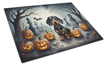 Load image into Gallery viewer, Dachshund Spooky Halloween Glass Cutting Boards – Durable, Decorative Kitchen Art Large