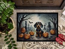 Load image into Gallery viewer, Dachshund Spooky Halloween Doormat -  18x27 Decorative Floor Mat – Indoor/Outdoor Rug
