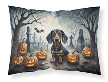 Load image into Gallery viewer, Dachshund Spooky Halloween Fabric Standard Pillowcase – Artistic Decorative Front, White Back