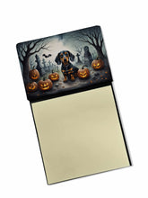 Load image into Gallery viewer, Dachshund Spooky Halloween Sticky Note Holder- Refiilable Desk Accessory Note Pad