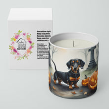 Load image into Gallery viewer, Dachshund Spooky Halloween Decorative Soy Candle