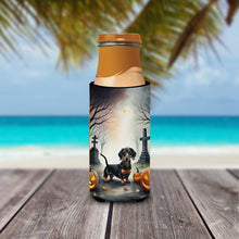 Load image into Gallery viewer, Dachshund Spooky Halloween Slim Can Huggers – Fun, Functional Drink Coolers for Every Occasion