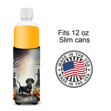 Load image into Gallery viewer, Dachshund Spooky Halloween Slim Can Huggers – Fun, Functional Drink Coolers for Every Occasion