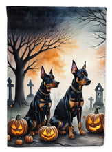 Load image into Gallery viewer, Doberman Pinscher Spooky Halloween House Flag