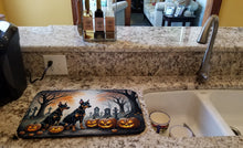 Load image into Gallery viewer, Doberman Pinscher Spooky Halloween Dish Drying Mat