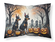 Load image into Gallery viewer, Doberman Pinscher Spooky Halloween Fabric Standard Pillowcase – Artistic Decorative Front, White Back