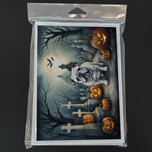 Load image into Gallery viewer, English Bulldog Spooky Halloween Greeting Cards -  Blank Note Cards – 8-Pack of Artist-Designed Cards with Envelopes
