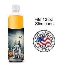 Load image into Gallery viewer, English Bulldog Spooky Halloween Slim Can Huggers – Fun, Functional Drink Coolers for Every Occasion