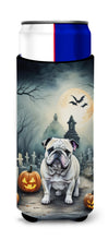 Load image into Gallery viewer, English Bulldog Spooky Halloween Slim Can Huggers – Fun, Functional Drink Coolers for Every Occasion