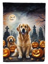 Load image into Gallery viewer, Golden Retriever Spooky Halloween House Flag