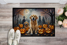 Load image into Gallery viewer, Golden Retriever Spooky Halloween Doormat -  18x27 Decorative Floor Mat – Indoor/Outdoor Rug
