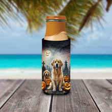 Load image into Gallery viewer, Golden Retriever Spooky Halloween Slim Can Huggers – Fun, Functional Drink Coolers for Every Occasion