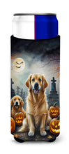 Load image into Gallery viewer, Golden Retriever Spooky Halloween Slim Can Huggers – Fun, Functional Drink Coolers for Every Occasion