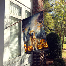 Load image into Gallery viewer, Golden Retriever Spooky Halloween House Flag