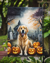 Load image into Gallery viewer, Golden Retriever Spooky Halloween Garden Flag – Dog in Cemetery Scene