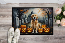 Load image into Gallery viewer, Golden Retriever Spooky Halloween Doormat - 24x36 Decorative Floor Mat – Indoor/Outdoor Rug with Artistic Flair