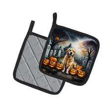 Load image into Gallery viewer, Golden Retriever Spooky Halloween Pot Holders - Set of 2 Decorative Kitchen Helpers | Made in the USA
