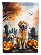 Load image into Gallery viewer, Golden Retriever Spooky Halloween House Flag