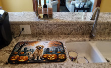 Load image into Gallery viewer, Golden Retriever Spooky Halloween Dish Drying Mat