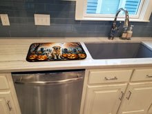 Load image into Gallery viewer, Golden Retriever Spooky Halloween Dish Drying Mat