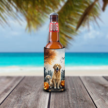 Load image into Gallery viewer, Golden Retriever Spooky Halloween Slim Can Huggers – Fun, Functional Drink Coolers for Every Occasion