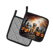 Load image into Gallery viewer, Golden Retriever Spooky Halloween Pot Holders - Set of 2 Decorative Kitchen Helpers | Made in the USA