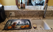Load image into Gallery viewer, Irish Setter Spooky Halloween Dish Drying Mat