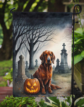 Load image into Gallery viewer, Irish Setter Spooky Halloween Garden Flag – Dog in Cemetery Scene