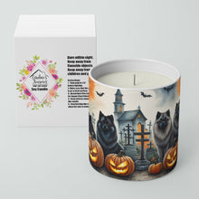 Load image into Gallery viewer, Keeshond Spooky Halloween Decorative Soy Candle
