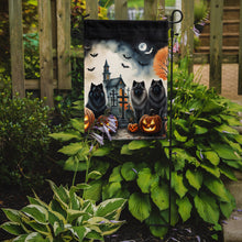 Load image into Gallery viewer, Keeshond Spooky Halloween Garden Flag – Dog in Cemetery Scene