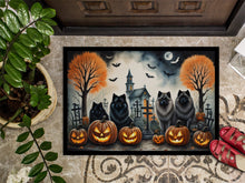 Load image into Gallery viewer, Keeshond Spooky Halloween Doormat - 24x36 Decorative Floor Mat – Indoor/Outdoor Rug with Artistic Flair