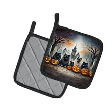 Load image into Gallery viewer, Keeshond Spooky Halloween Pot Holders - Set of 2 Decorative Kitchen Helpers | Made in the USA