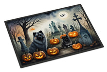 Load image into Gallery viewer, Keeshond Spooky Halloween Doormat - 24x36 Decorative Floor Mat – Indoor/Outdoor Rug with Artistic Flair