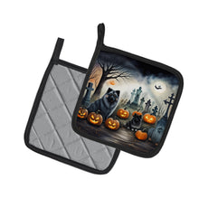 Load image into Gallery viewer, Keeshond Spooky Halloween Pot Holders - Set of 2 Decorative Kitchen Helpers | Made in the USA