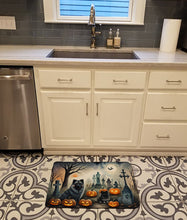 Load image into Gallery viewer, Keeshond Spooky Halloween Memory Foam Kitchen Mat
