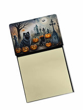 Load image into Gallery viewer, Keeshond Spooky Halloween Sticky Note Holder- Refiilable Desk Accessory Note Pad