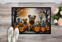 Load image into Gallery viewer, Norfolk Terrier Spooky Halloween Doormat -  18x27 Decorative Floor Mat – Indoor/Outdoor Rug